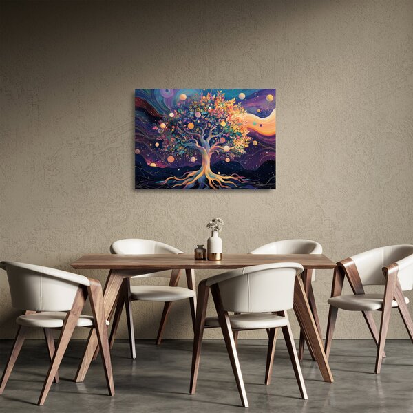 Staklena slika – Ljubičasto drvo puno energije (70x50 cm)