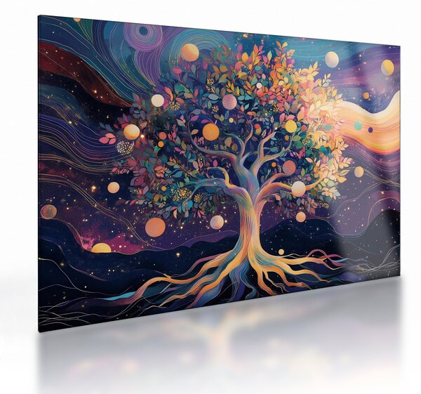 Staklena slika – Ljubičasto drvo puno energije (70x50 cm)