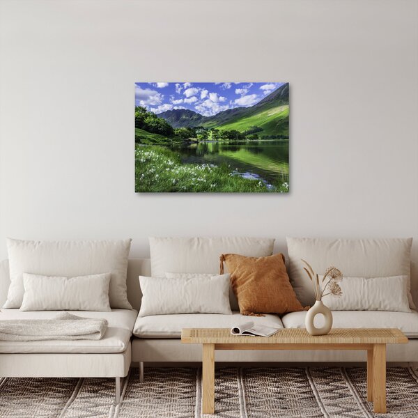 Slika - Krajolik s jezerom (70x50 cm)