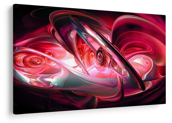 Slika crvenih fraktala (90x60 cm)