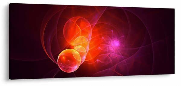 Moderna slika ružičaste apstrakcije (120x50 cm)