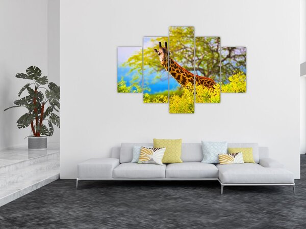 Slika žirafe v Afriki (150x105 cm)