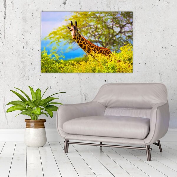 Slika žirafe v Afriki (90x60 cm)