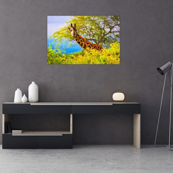 Slika žirafe v Afriki (90x60 cm)