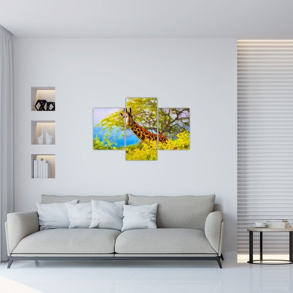 Slika žirafe v Afriki (90x60 cm)