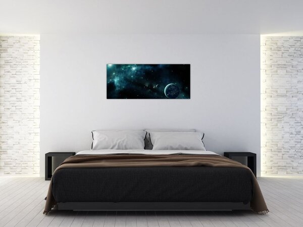 Slika - Življenje v vesolju (120x50 cm)