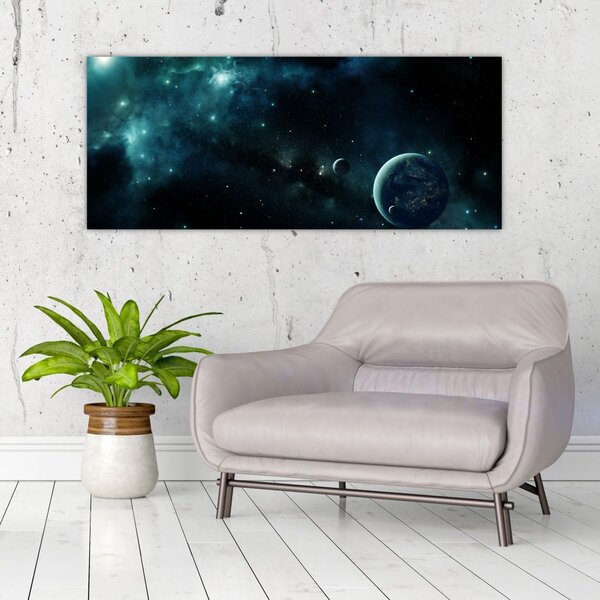 Slika - Življenje v vesolju (120x50 cm)