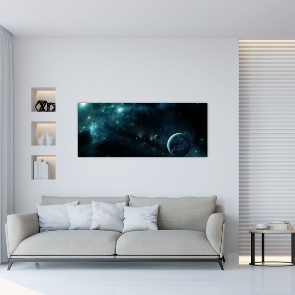 Slika - Življenje v vesolju (120x50 cm)