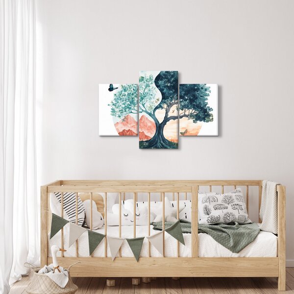 Slika – Akvarelno drvo puno života (90x60 cm)