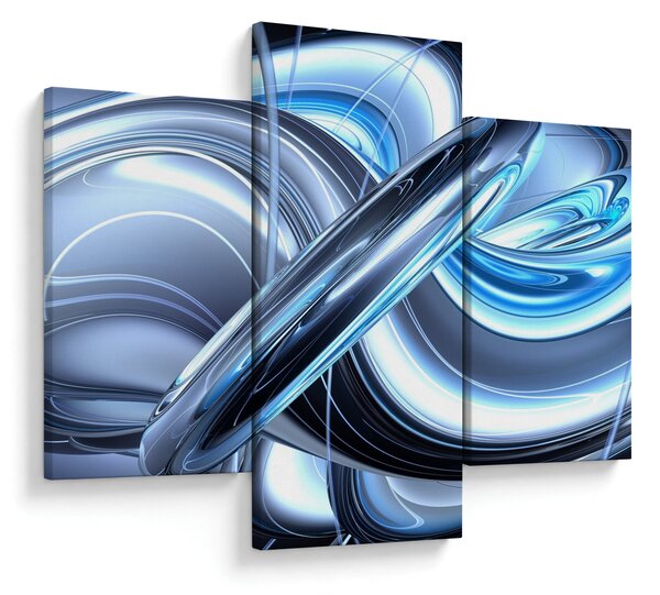 Slika plave apstrakcije (90x60 cm)