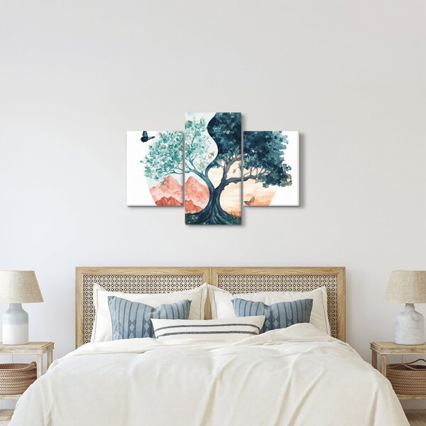Slika – Akvarelno drvo puno života (90x60 cm)