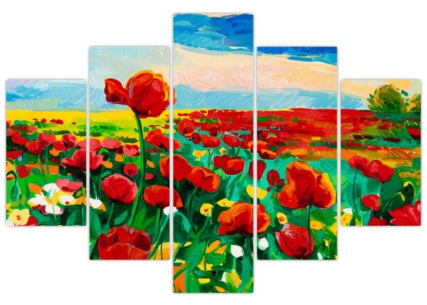 Slika polja z makom (150x105 cm)