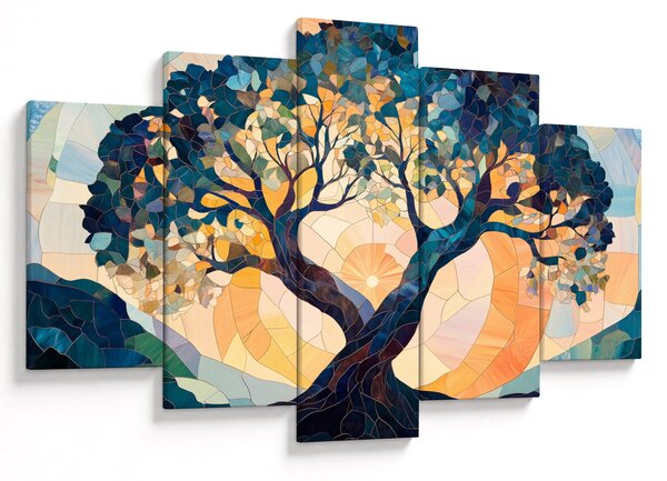 Slika – Mozaik – sunce i drvo II. (150x105 cm)