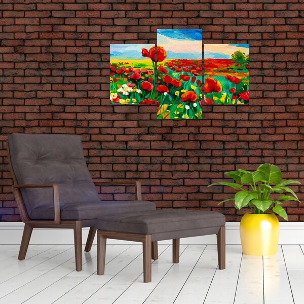 Slika polja z makom (90x60 cm)