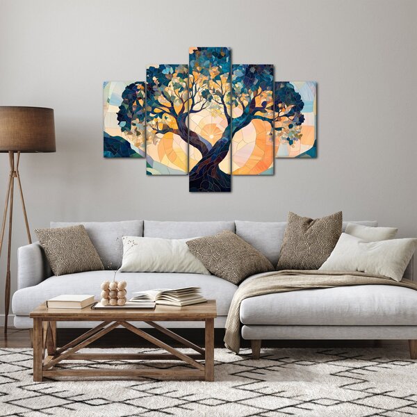 Slika – Mozaik – sunce i drvo II. (150x105 cm)