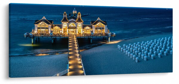 Slika - hotel na plaži (120x50 cm)