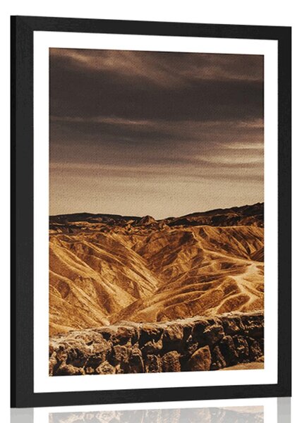 Plakat s paspartuom Nacionalni park Death Valley u Americi