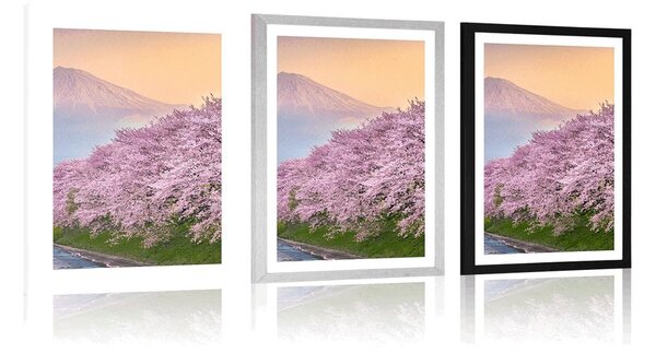 Plakat s paspartuom prekrasni Japan