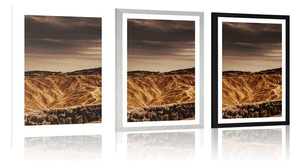 Plakat s paspartuom Nacionalni park Death Valley u Americi