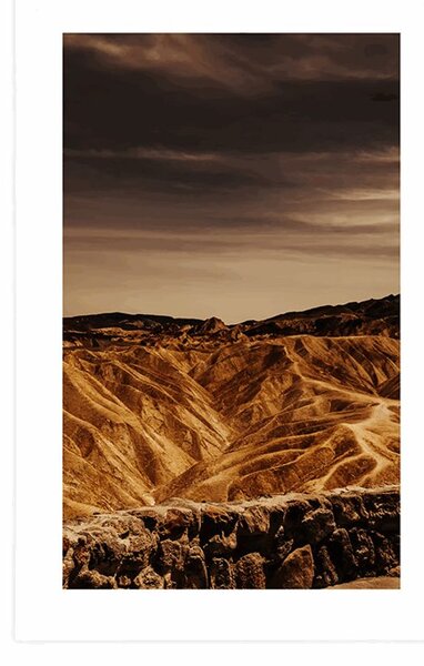 Plakat s paspartuom Nacionalni park Death Valley u Americi