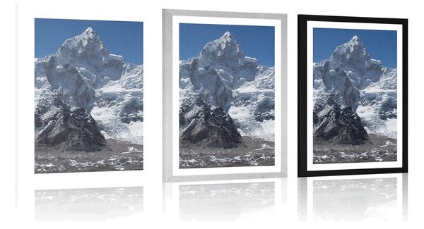 Plakat s paspartuom prekrasan planinski vrh