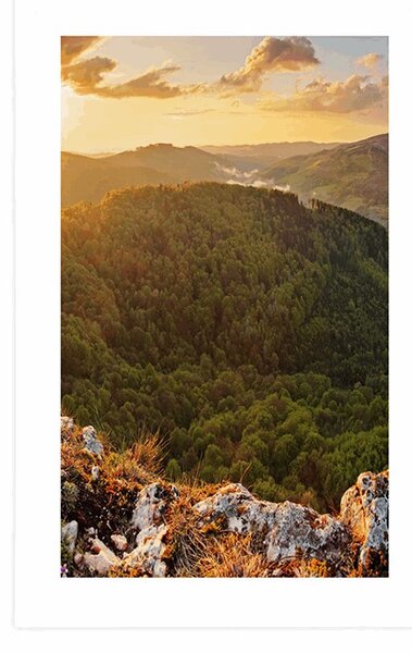 Plakat s paspartuom stijene Vršatecké bradlá u Slovačkoj
