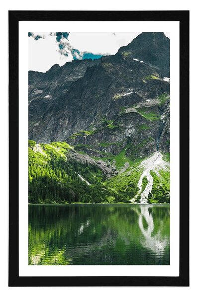 Plakat s paspartuom jezero Morské oko u Tatrama