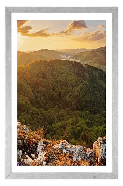 Plakat s paspartuom stijene Vršatecké bradlá u Slovačkoj
