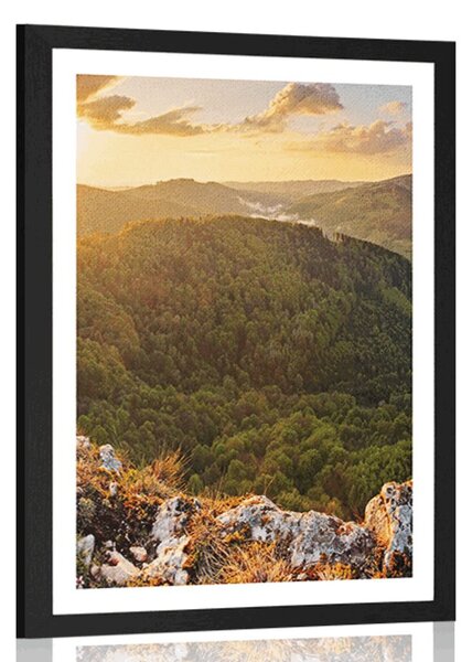 Plakat s paspartuom stijene Vršatecké bradlá u Slovačkoj