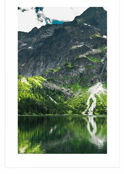 Plakat s paspartuom jezero Morské oko u Tatrama