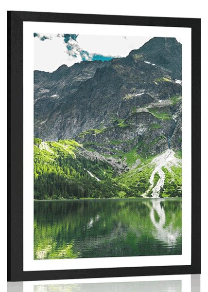Plakat s paspartuom jezero Morské oko u Tatrama