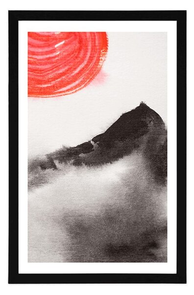 Plakat s paspartuom japansko slikanje