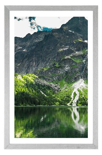 Plakat s paspartuom jezero Morské oko u Tatrama
