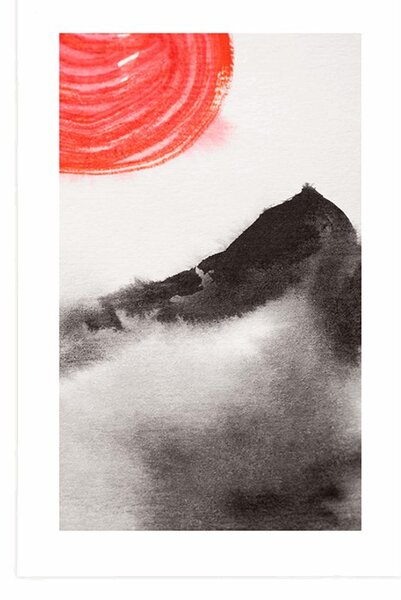 Plakat s paspartuom japansko slikanje