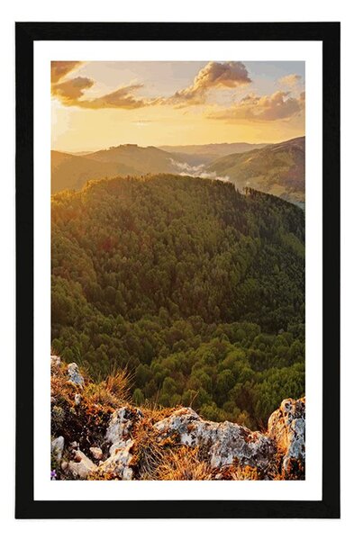 Plakat s paspartuom stijene Vršatecké bradlá u Slovačkoj