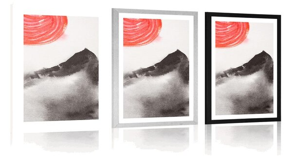 Plakat s paspartuom japansko slikanje