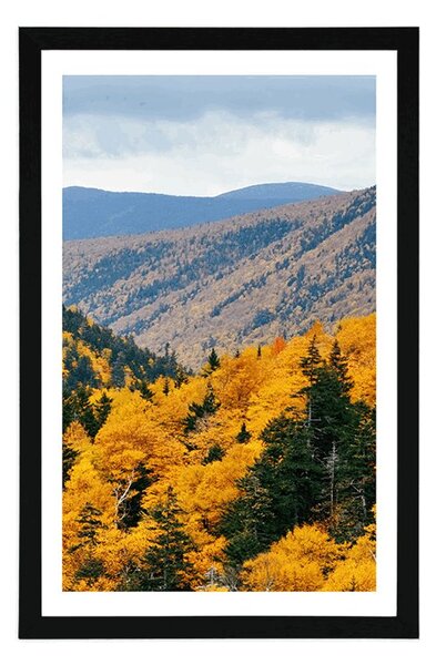 Plakat s paspartuom pogled na majestetične planine