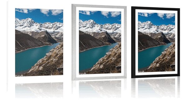 Plakat s paspartuom nacionalni park Patagonija u Argentini