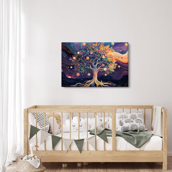 Slika – Ljubičasto drvo puno energije (90x60 cm)