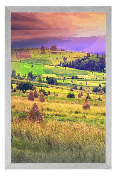 Plakat stogovi u karpatskim planinama