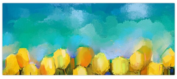 Slika rumenih tulipanov (120x50 cm)