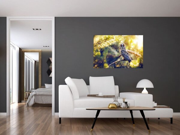 Slika sove na drevesu (90x60 cm)