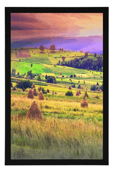 Plakat stogovi u karpatskim planinama