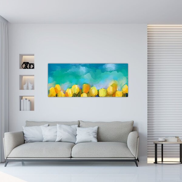 Slika rumenih tulipanov (120x50 cm)