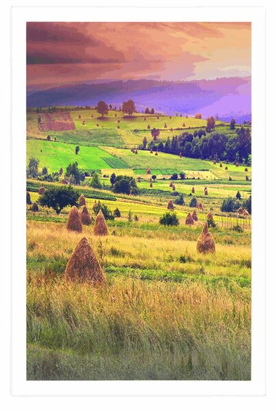 Plakat stogovi u karpatskim planinama