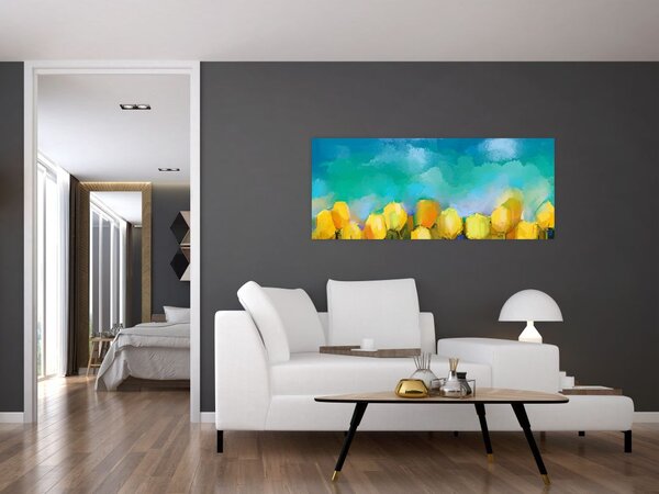 Slika rumenih tulipanov (120x50 cm)