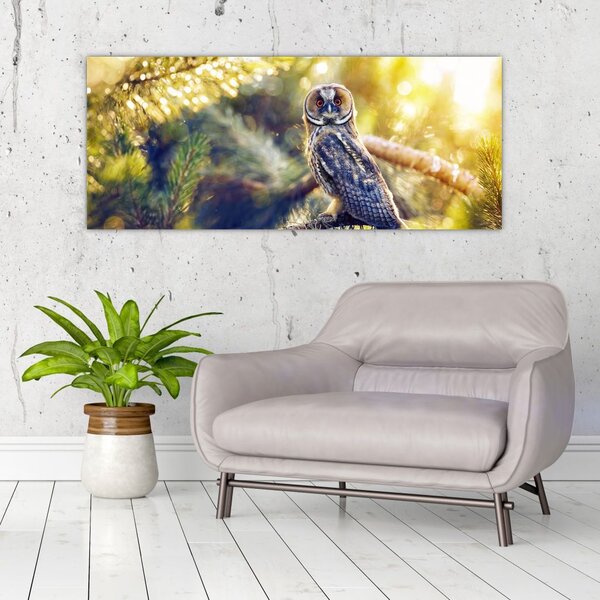 Slika sove na drevesu (120x50 cm)