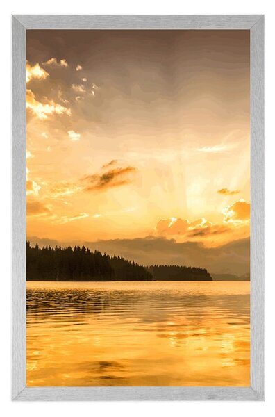 Plakat odsjaj planinskog jezera