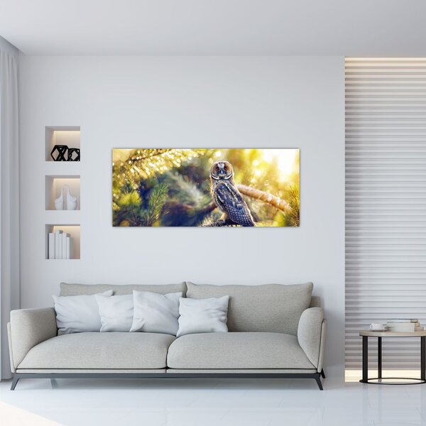 Slika sove na drevesu (120x50 cm)