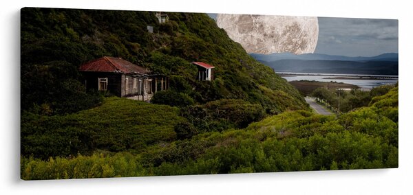 Slika krajolika s mjesecom (120x50 cm)